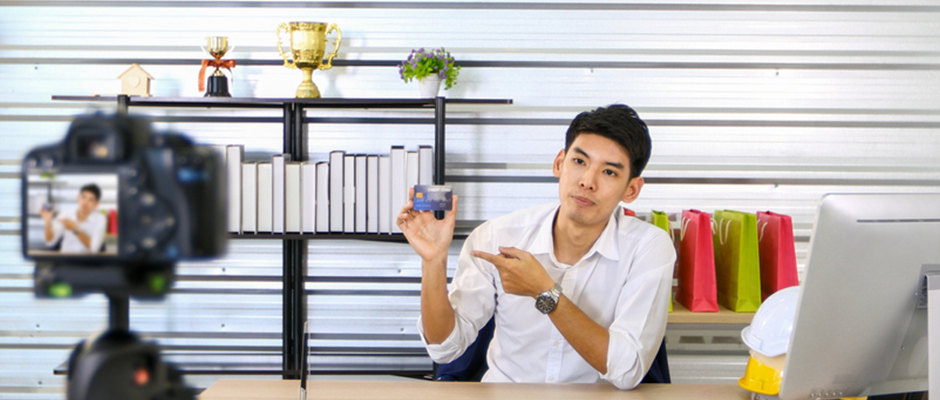 Man demonstrating features via video conference